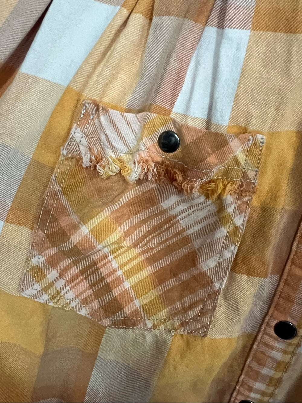 We the Free Emily Plaid Crop Snap Front Top - Picture 5 of 12